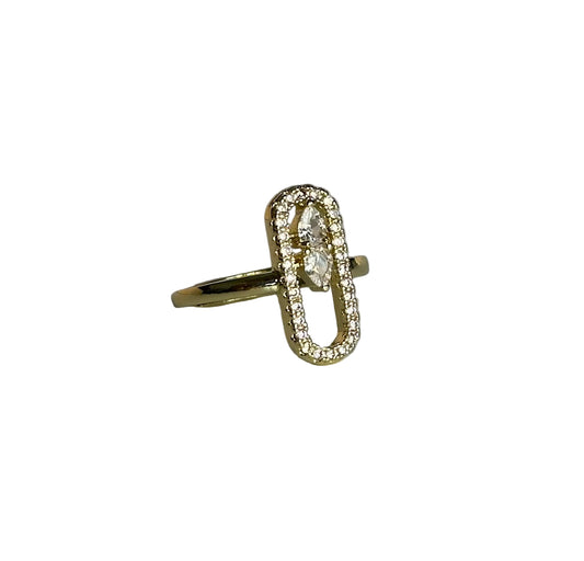 Duo Crystal Ring